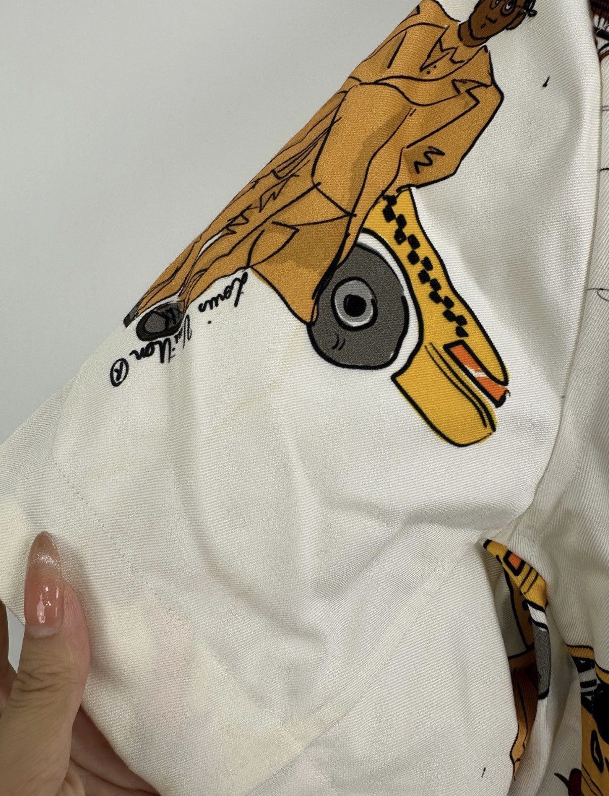 Louis Vuitton White Graphic Short Sleeve Shirt Size US S / EU 44-46 / 1 - 6 Thumbnail