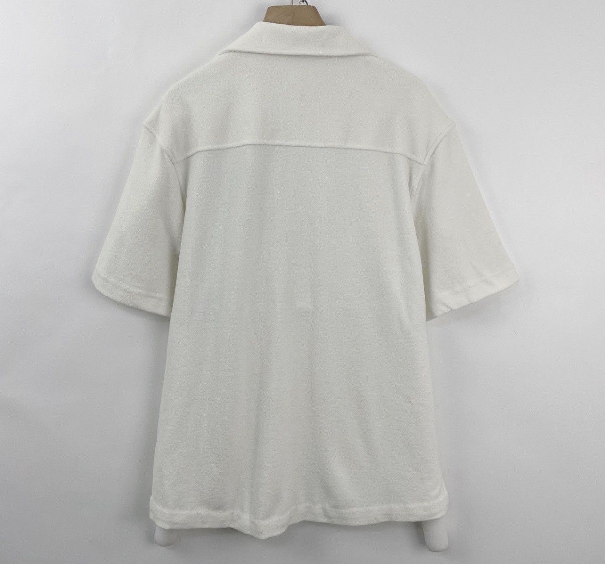 Burberry White Short Sleeve Button-Up Shirt with Emblem Size US M / EU 48-50 / 2 - 2 Thumbnail