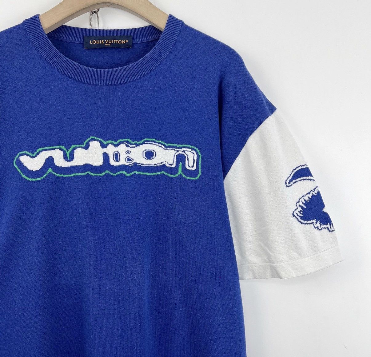 Louis Vuitton Blue Graphic Short-Sleeve Shirt Size US XXL / EU 58 / 5 - 3 Thumbnail