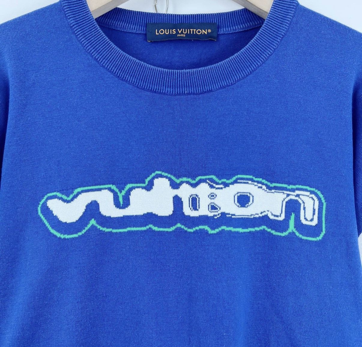 Louis Vuitton Blue Graphic Short-Sleeve Shirt Size US XXL / EU 58 / 5 - 5 Thumbnail