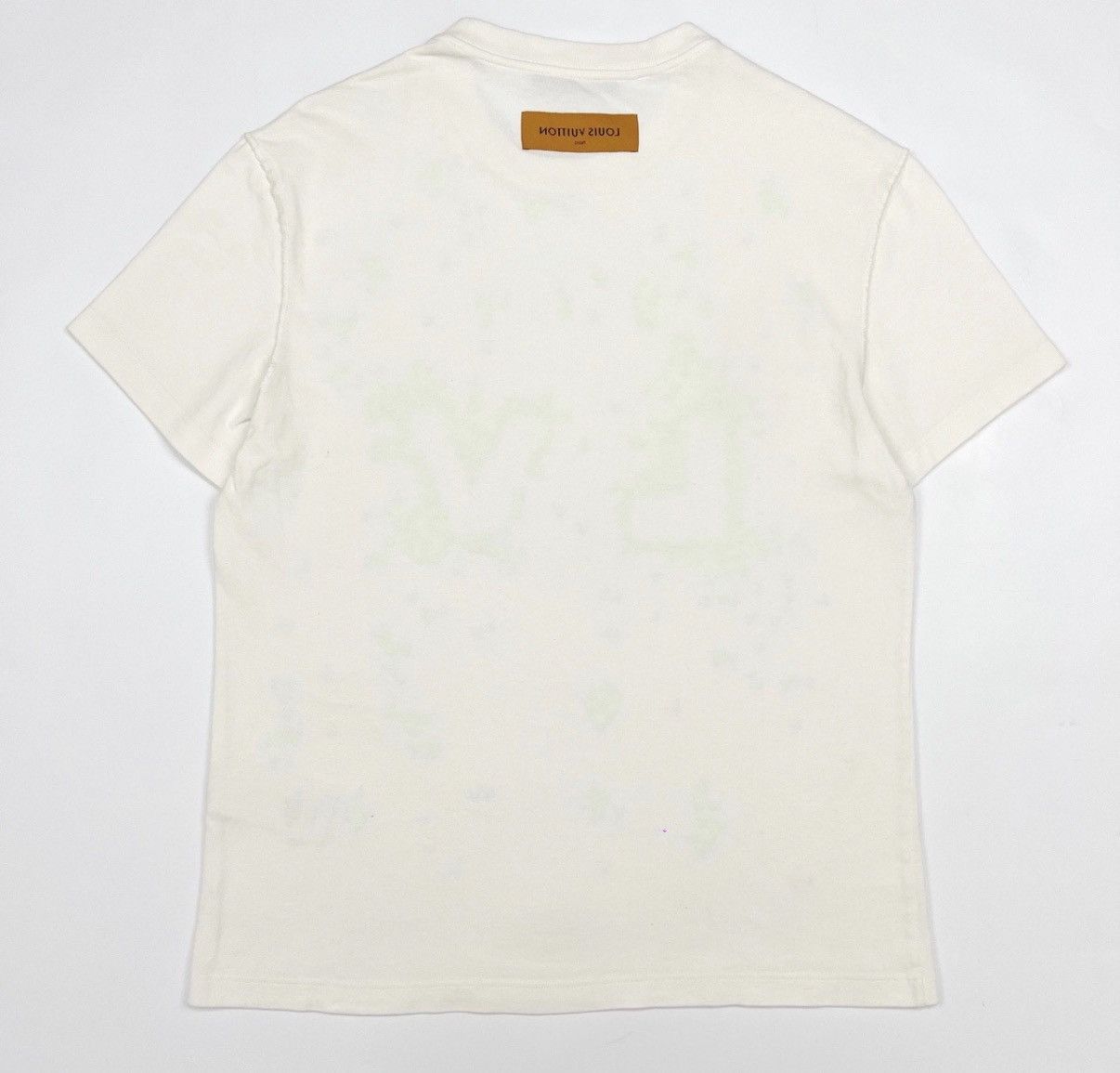 Louis Vuitton White Short-Sleeve Shirt with Green Pattern Size US S / EU 44-46 / 1 - 2 Thumbnail