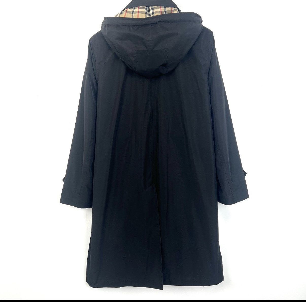 Burberry Black Long Hooded Coat with Button Front Size S Size US S / EU 44-46 / 1 - 2 Thumbnail