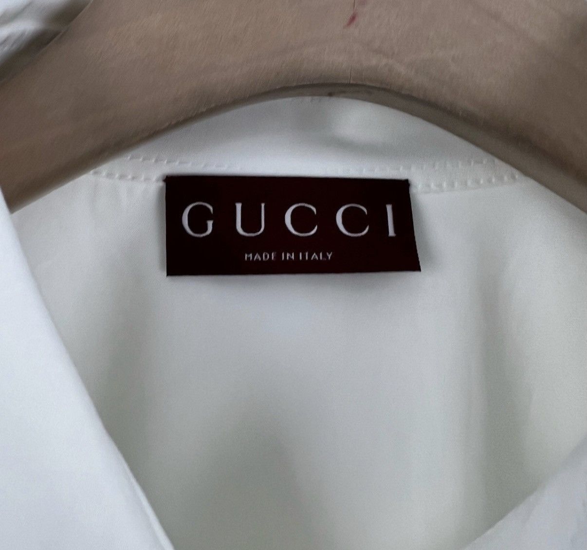 Gucci White Long Sleeve Button-Up Shirt Size US M / EU 48-50 / 2 - 3 Thumbnail