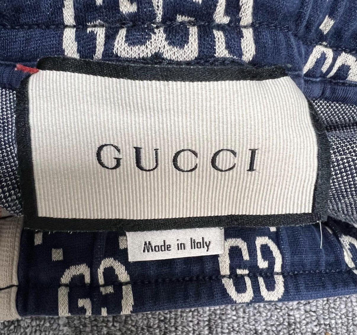 Gucci Blue Patterned Casual Sweatpants with Stripes Size US 30 / EU 46 - 3 Thumbnail