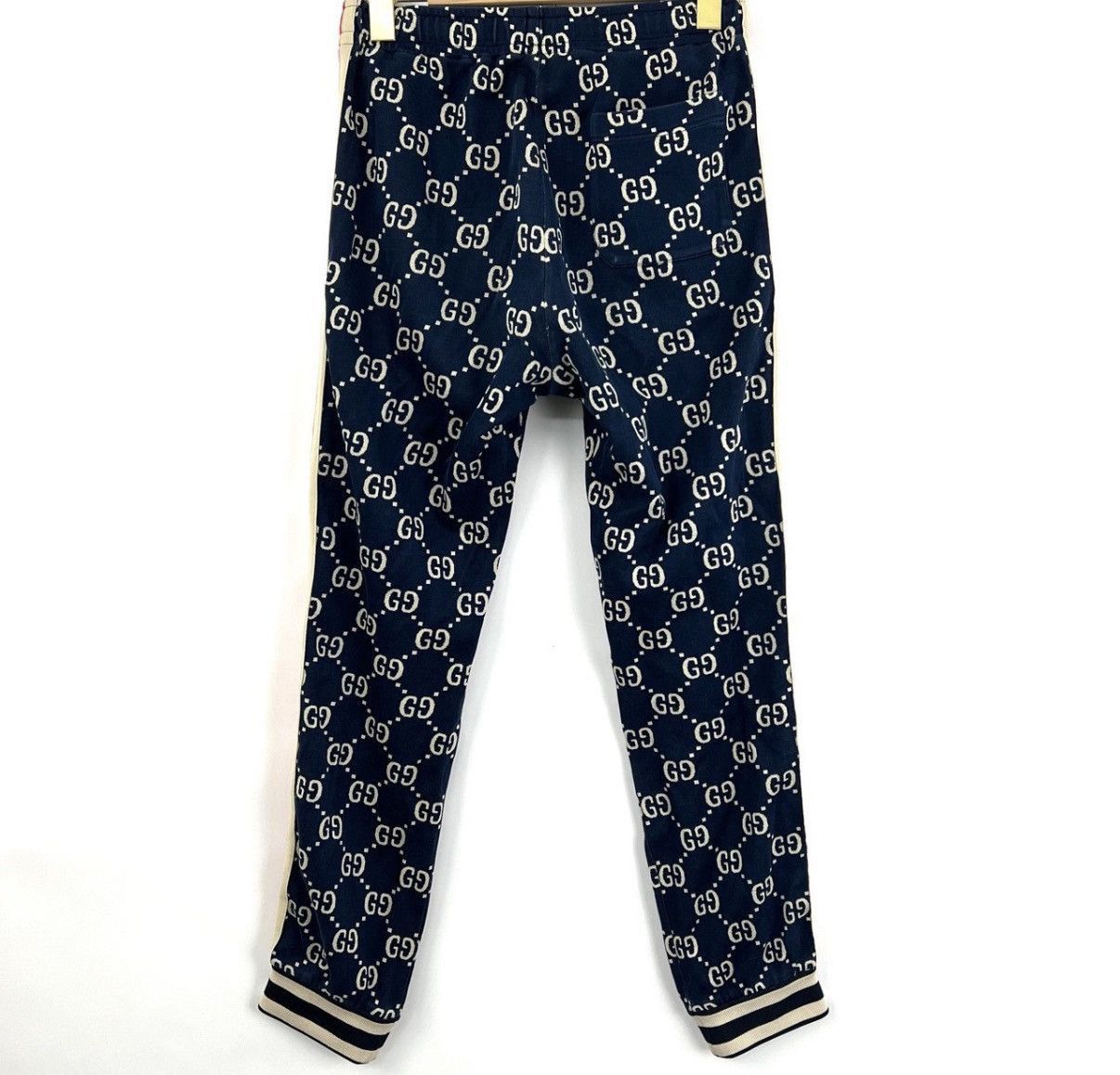 Gucci Blue Patterned Casual Sweatpants with Stripes Size US 30 / EU 46 - 2 Thumbnail