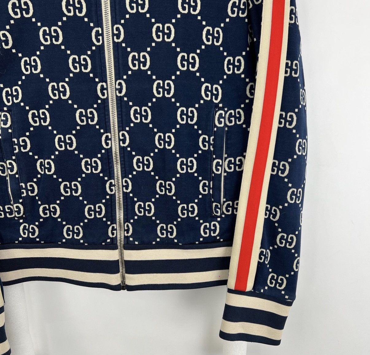 Gucci Blue GG Pattern Zip-Up Jacket Size S Size US S / EU 44-46 / 1 - 4 Thumbnail