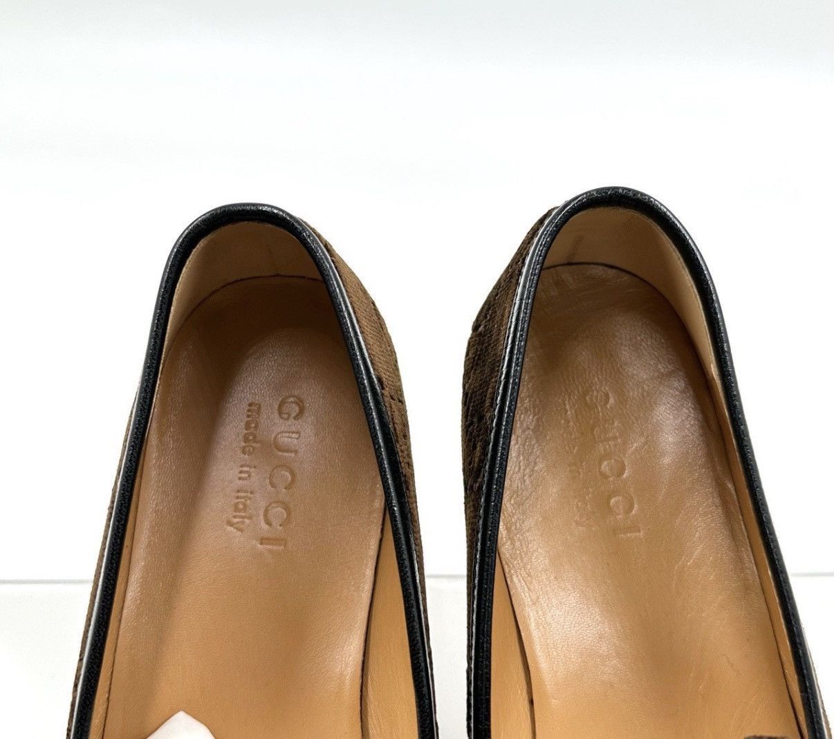 Gucci Brown Patterned Slip-On Shoes Size 9 Size US 9 / EU 42 - 5 Thumbnail