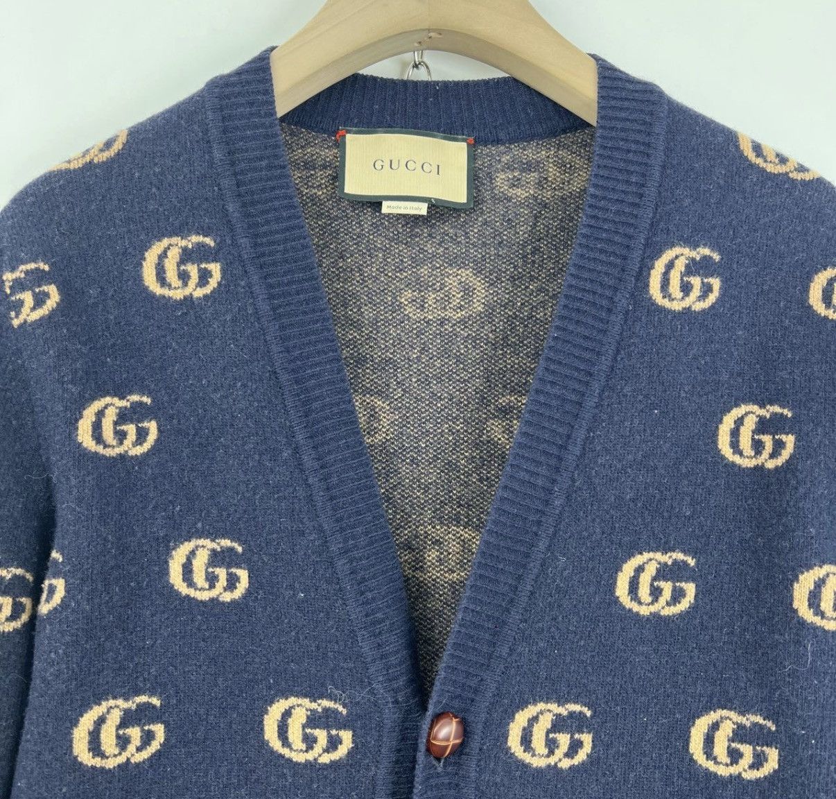 Gucci Blue Patterned Button-Up Cardigan Size S Size US S / EU 44-46 / 1 - 5 Thumbnail