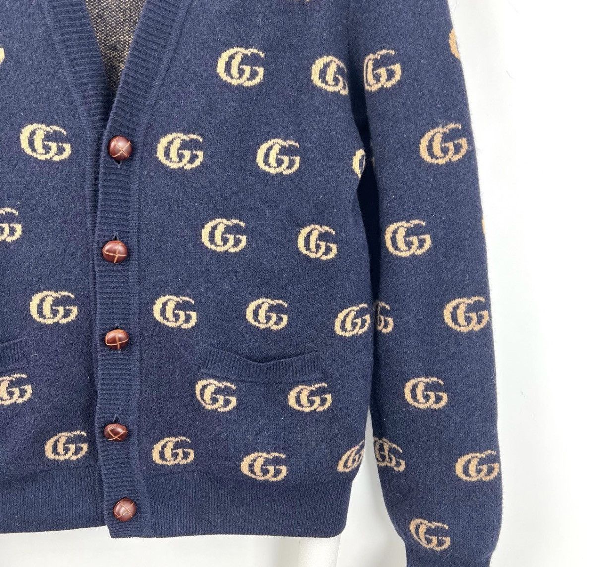 Gucci Blue Patterned Button-Up Cardigan Size S Size US S / EU 44-46 / 1 - 4 Thumbnail