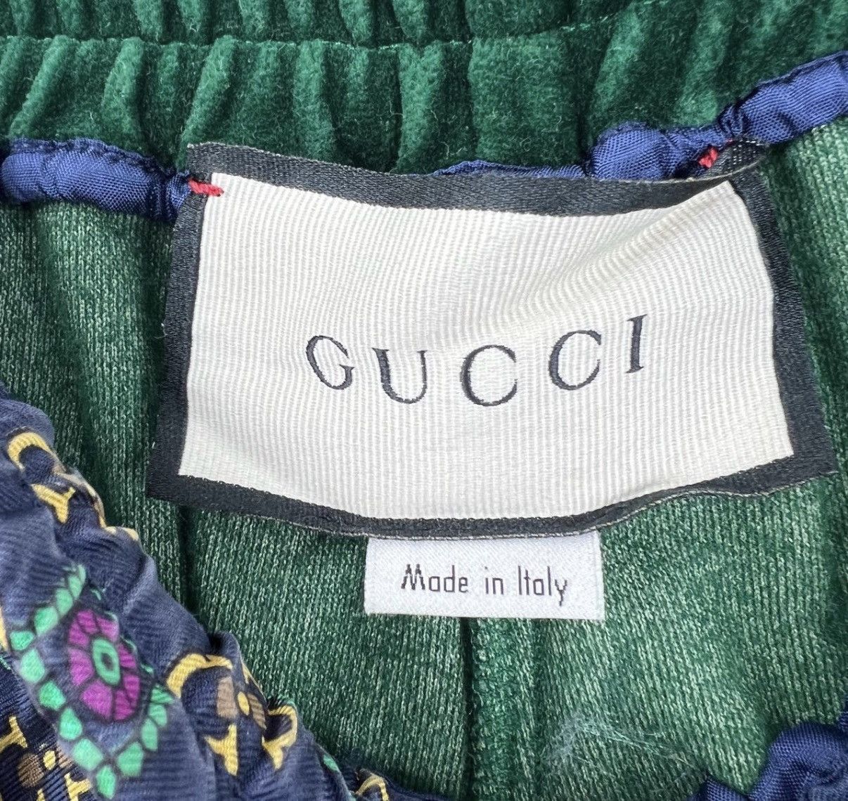 Gucci Blue Patterned Casual Pants with Striped Sides Size US 34 / EU 50 - 4 Thumbnail