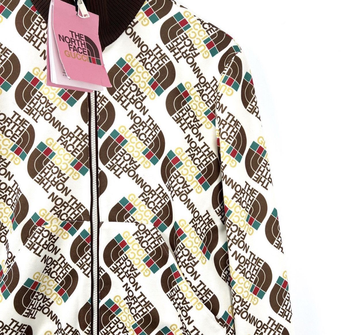 Gucci Brown Patterned Zip-Up Bomber Jacket XS Size US XS / EU 42 / 0 - 3 Thumbnail