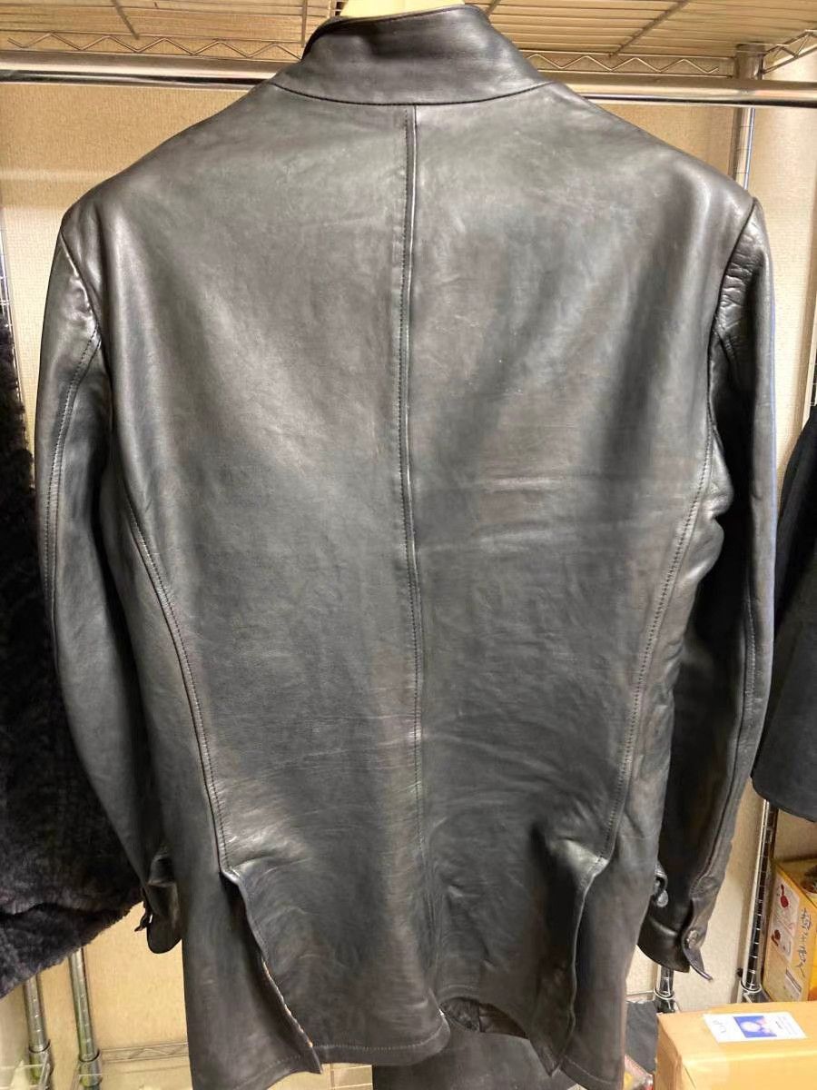 Isamu Katayama Backlash Black Leather Jacket with Floral Lining - Size L Size US L / EU 52-54 / 3 - 2 Thumbnail