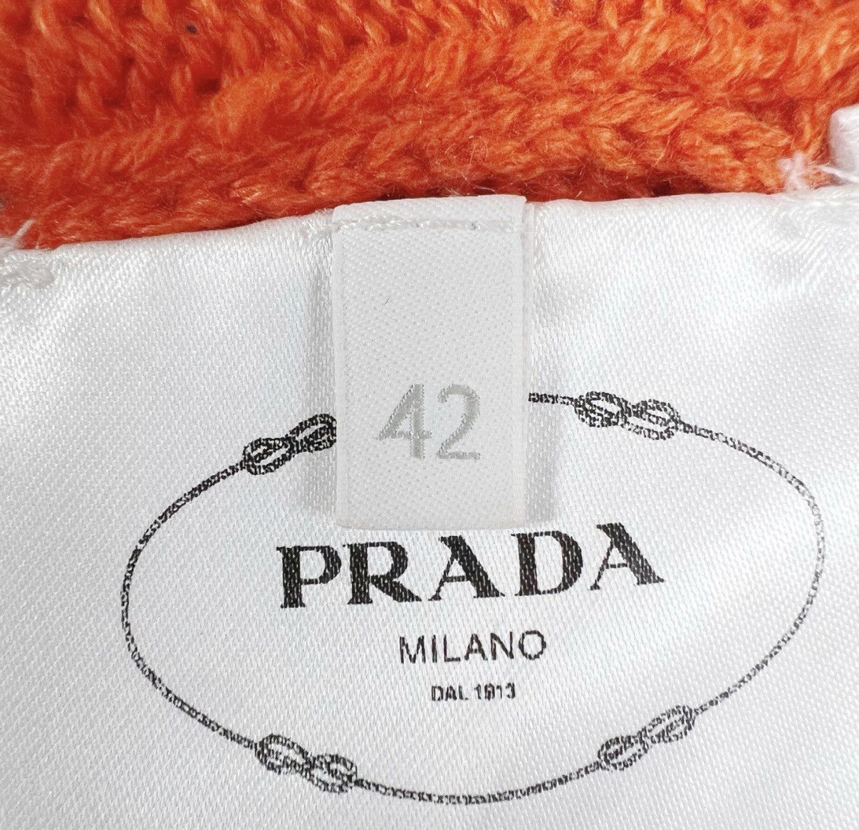 Prada Orange Knit Crew Neck Sweater - XS Size US XS / EU 42 / 0 - 7 Thumbnail