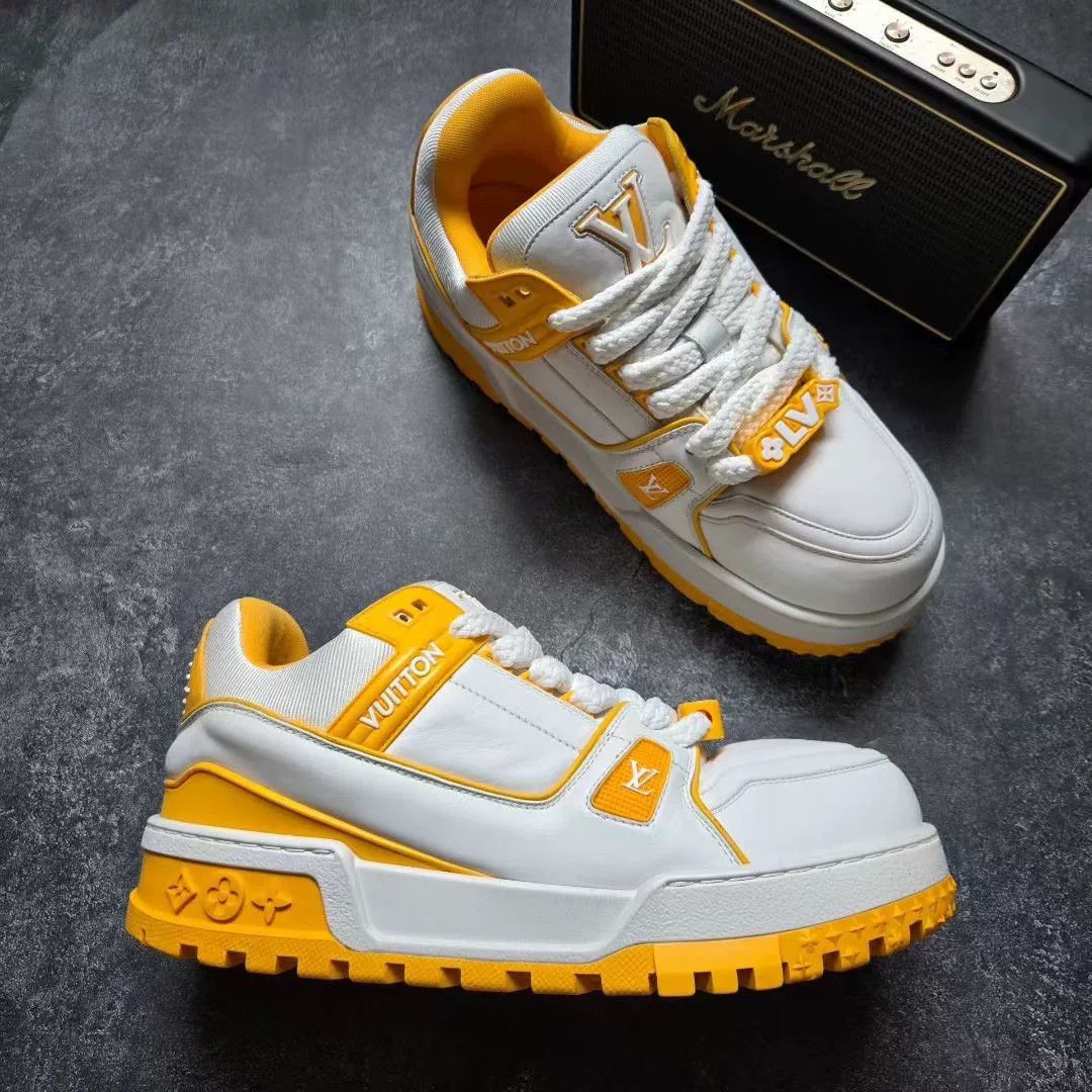Louis Vuitton Louis Vuitton Training Yellow Lowtop Sneakers 42 Men Size US 9 / EU 42 - 5 Thumbnail