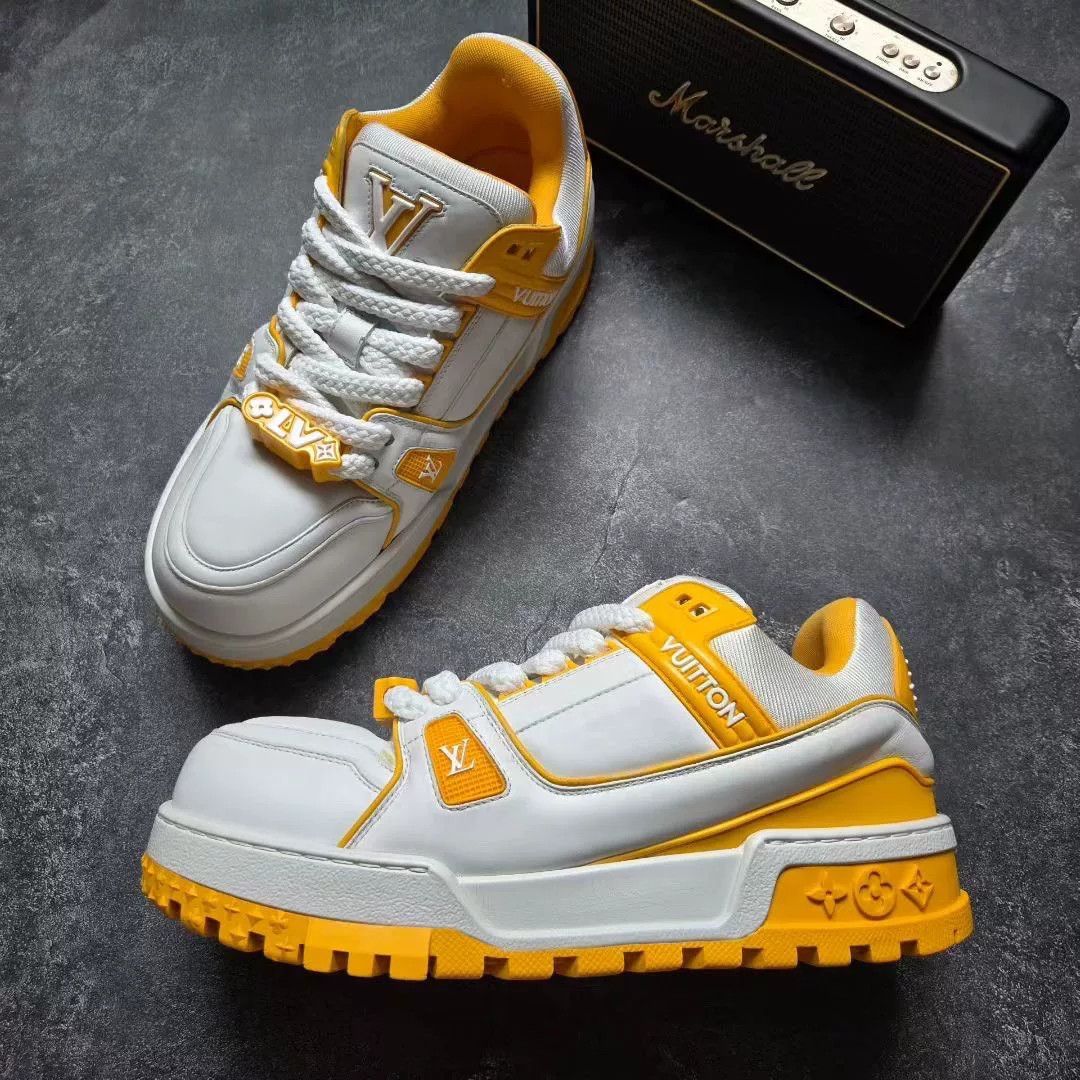 Louis Vuitton Louis Vuitton Training Yellow Lowtop Sneakers 42 Men Size US 9 / EU 42 - 4 Thumbnail