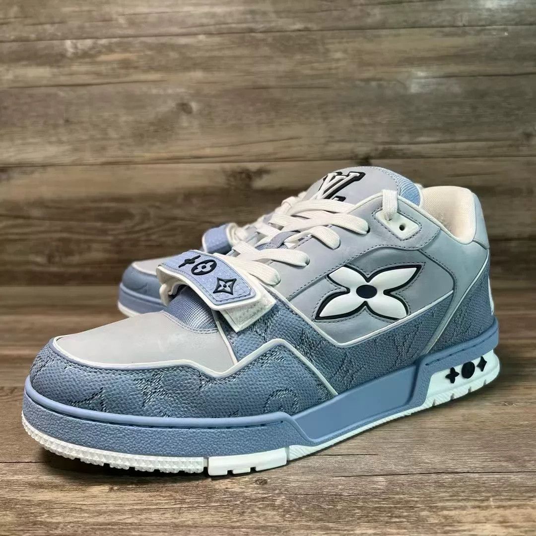 Louis Vuitton Louis Vuitton Training Printed Blue Lowtop Sneakers 42 Men Size US 9 / EU 42 - 2 Thumbnail