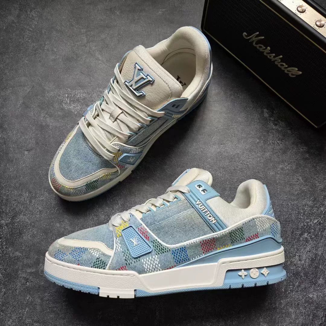 Louis Vuitton Louis Vuitton Training Blue Lowtop Sneakers 25 Men Size US 10 / EU 43 - 4 Thumbnail