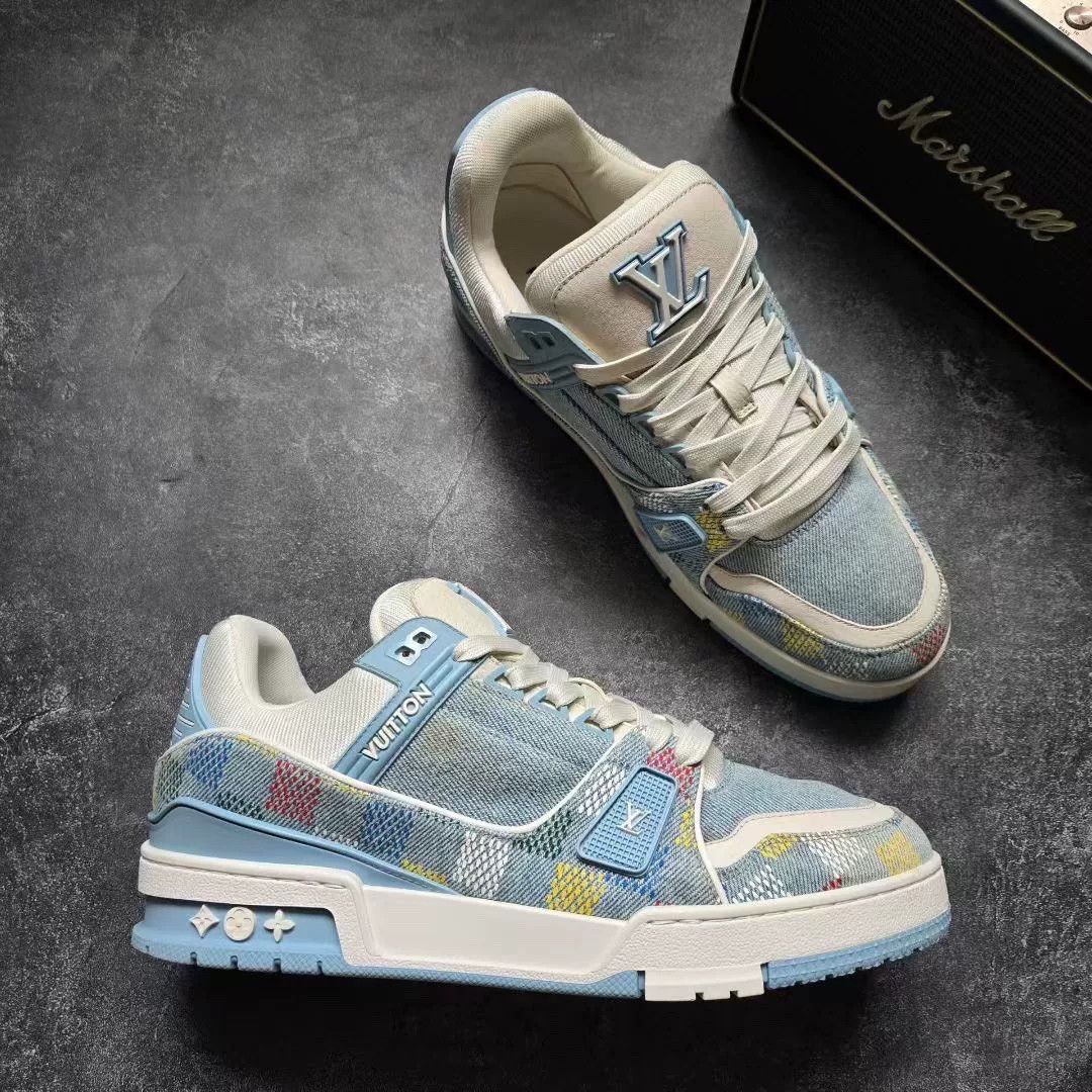 Louis Vuitton Louis Vuitton Training Blue Lowtop Sneakers 25 Men Size US 10 / EU 43 - 5 Thumbnail