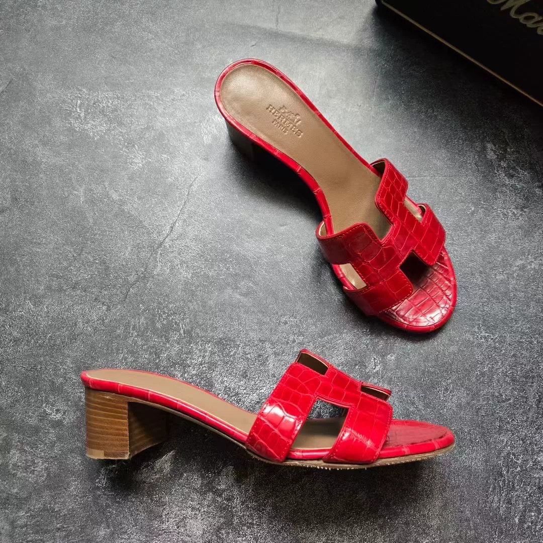Hermes Hermes Red Sandals 36 Women Size US 6 / IT 36 - 5 Thumbnail