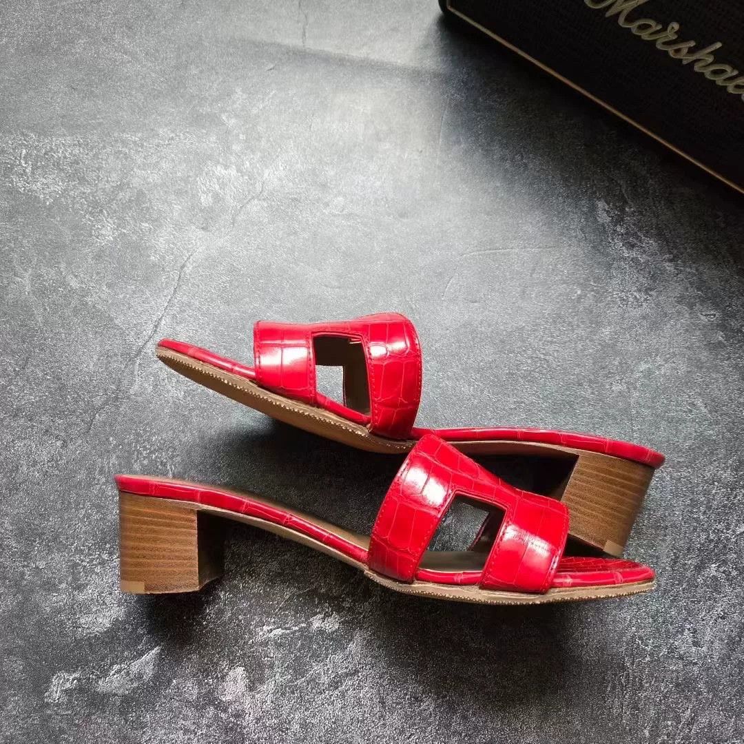 Hermes Hermes Red Sandals 36 Women Size US 6 / IT 36 - 2 Thumbnail