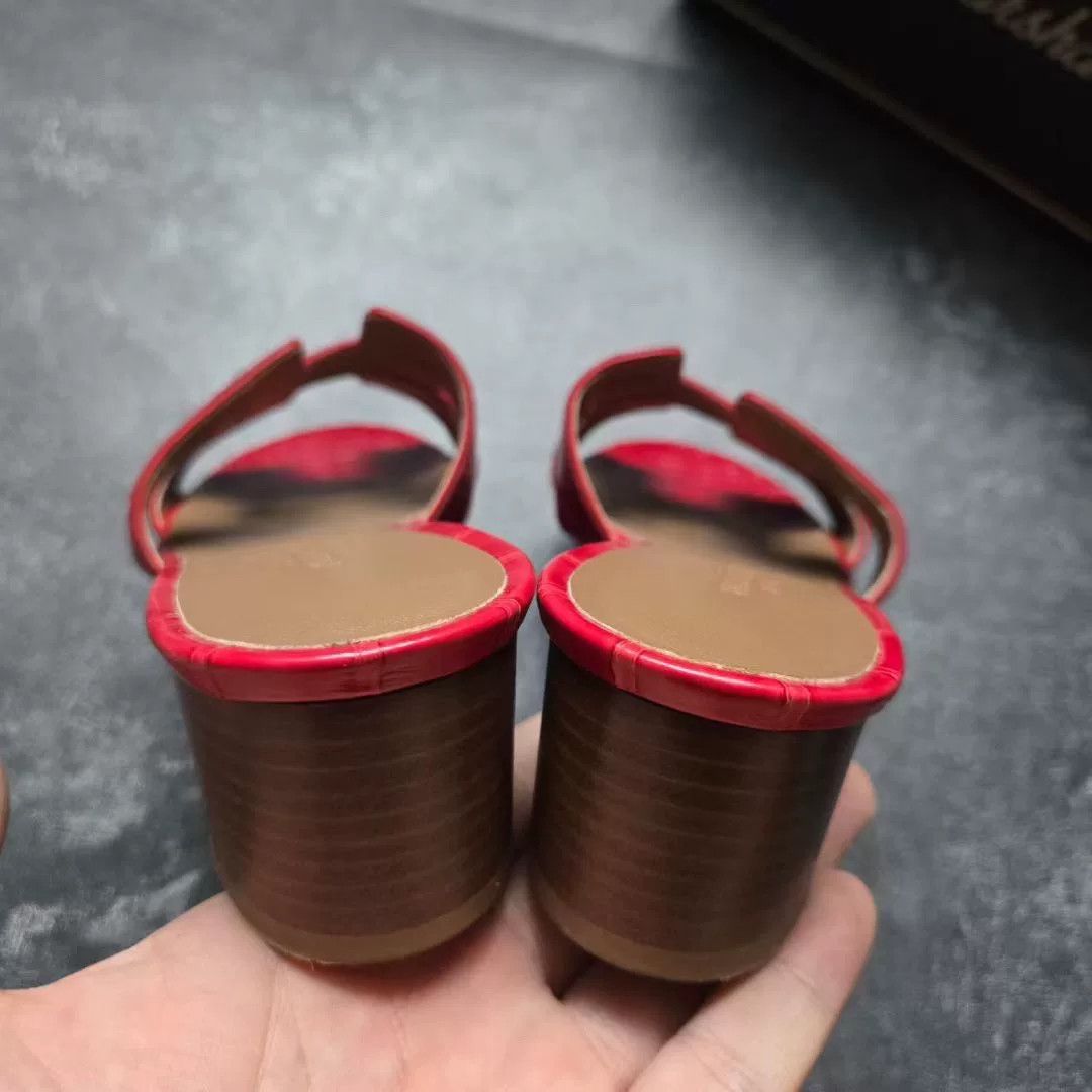 Hermes Hermes Red Sandals 36 Women Size US 6 / IT 36 - 6 Thumbnail