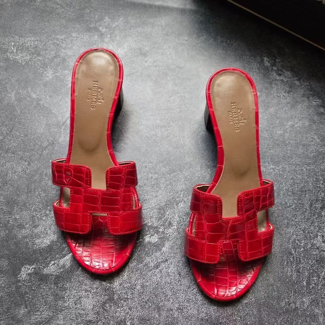 Hermes Hermes Red Sandals 36 Women Size US 6 / IT 36 - 3 Thumbnail