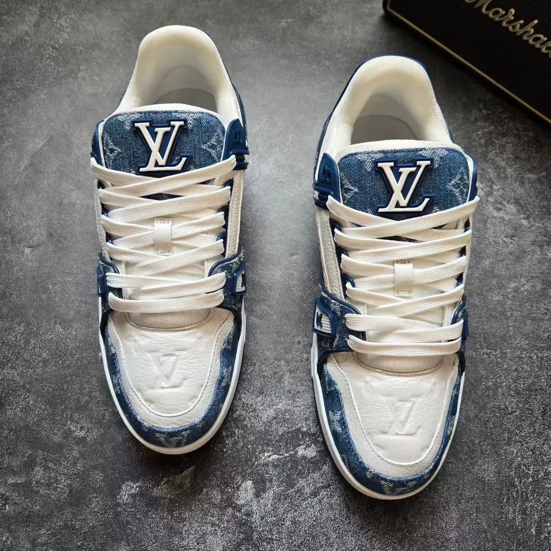 Louis Vuitton Louis Vuitton Training Blue Lowtop Sneakers 25 Men Size US 10 / EU 43 - 3 Thumbnail