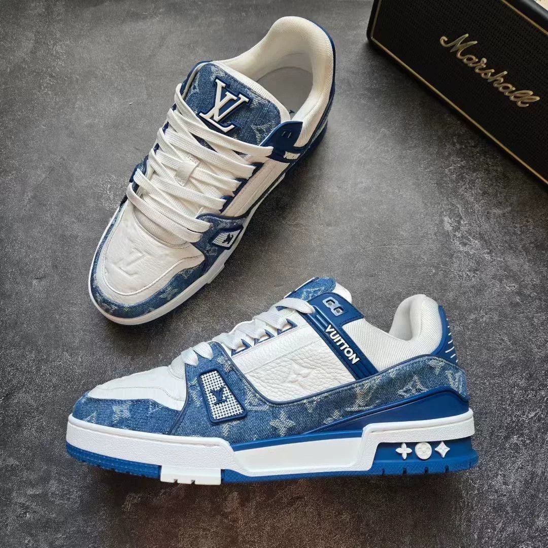 Louis Vuitton Louis Vuitton Training Blue Lowtop Sneakers 25 Men Size US 10 / EU 43 - 4 Thumbnail