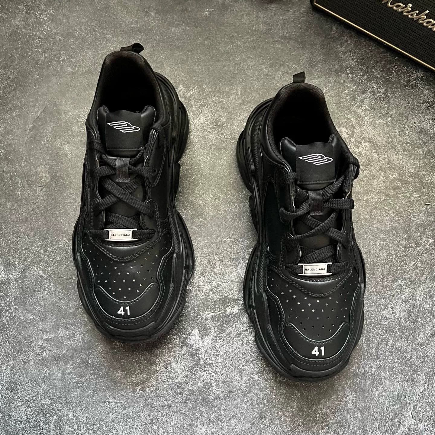 Balenciaga Balenciaga Black Lowtop Sneakers S Men Size US 10 / EU 43 - 3 Thumbnail