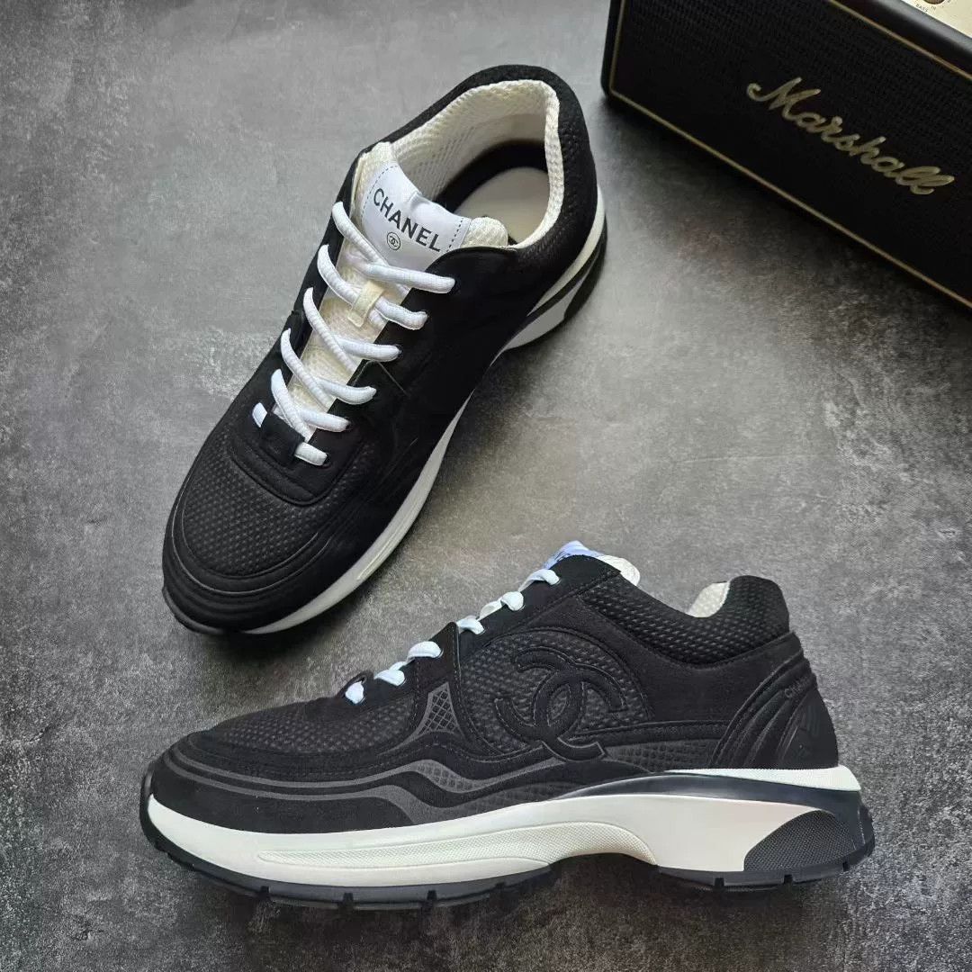 Chanel Chanel Black Lowtop Sneakers 24 Women Size US 8 / IT 38 - 4 Thumbnail