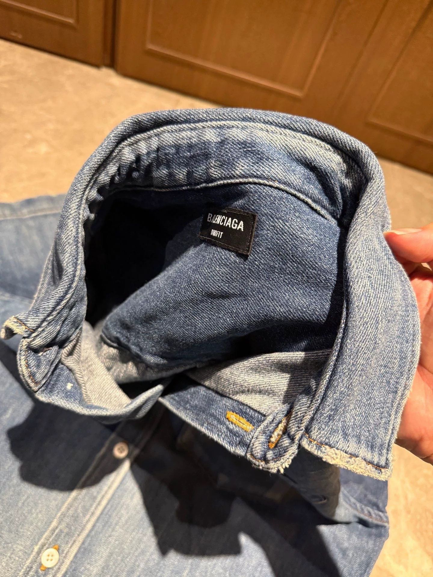 Balenciaga Balenciaga Retro Embroidered Blue Shirt M Men Size US M / EU 48-50 / 2 - 3 Thumbnail