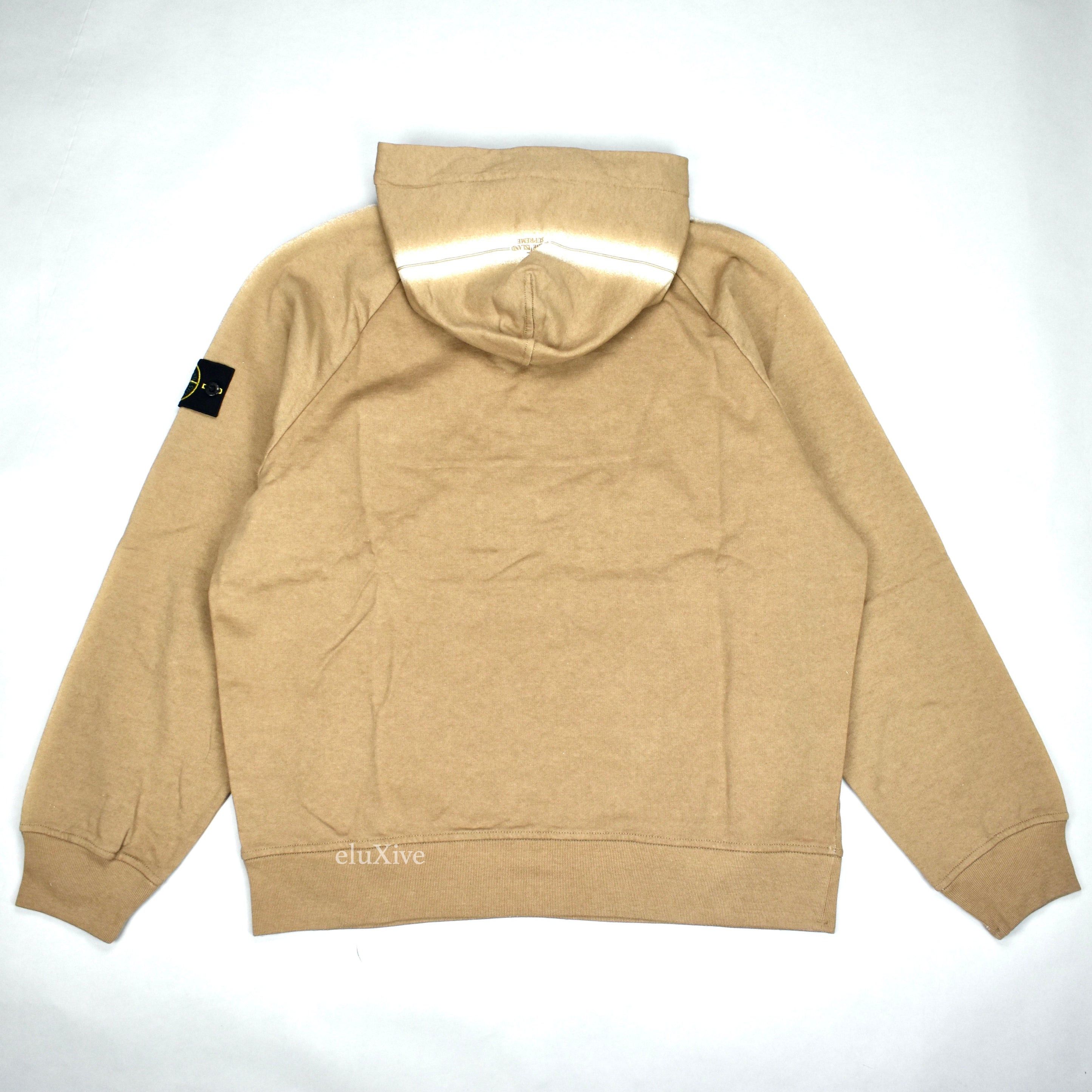 Stone Island × Supreme Supreme Stone Island Side Stripe Logo Hoodie Tan DS Size US L / EU 52-54 / 3 - 2 Thumbnail