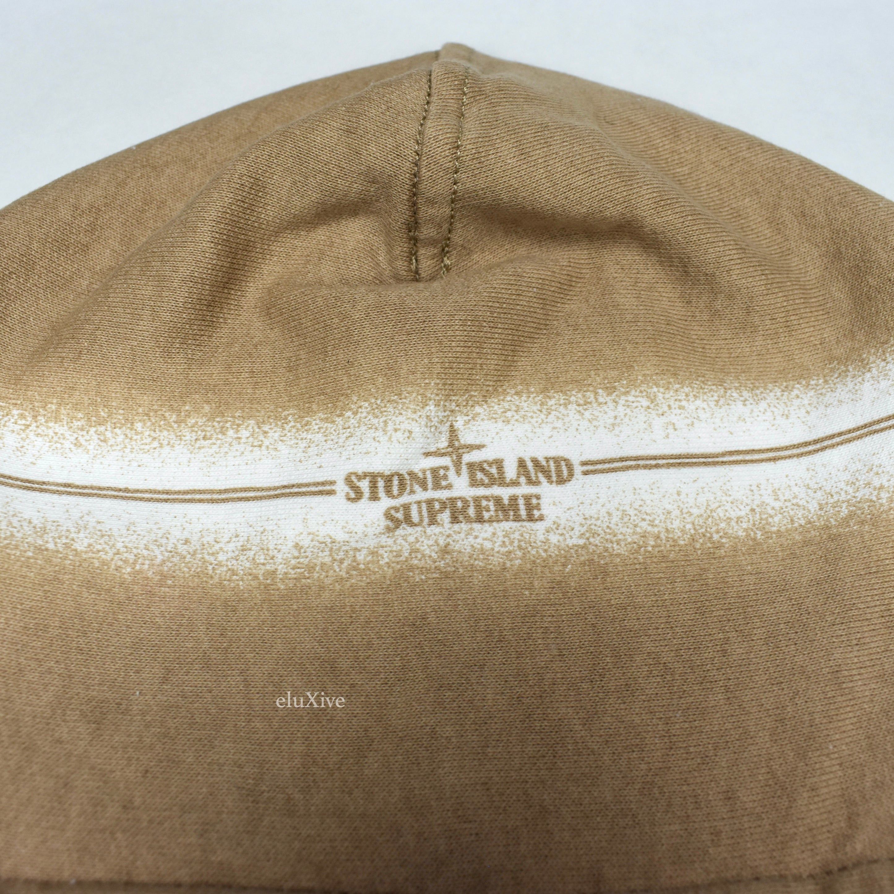 Stone Island × Supreme Supreme Stone Island Side Stripe Logo Hoodie Tan DS Size US L / EU 52-54 / 3 - 7 Thumbnail