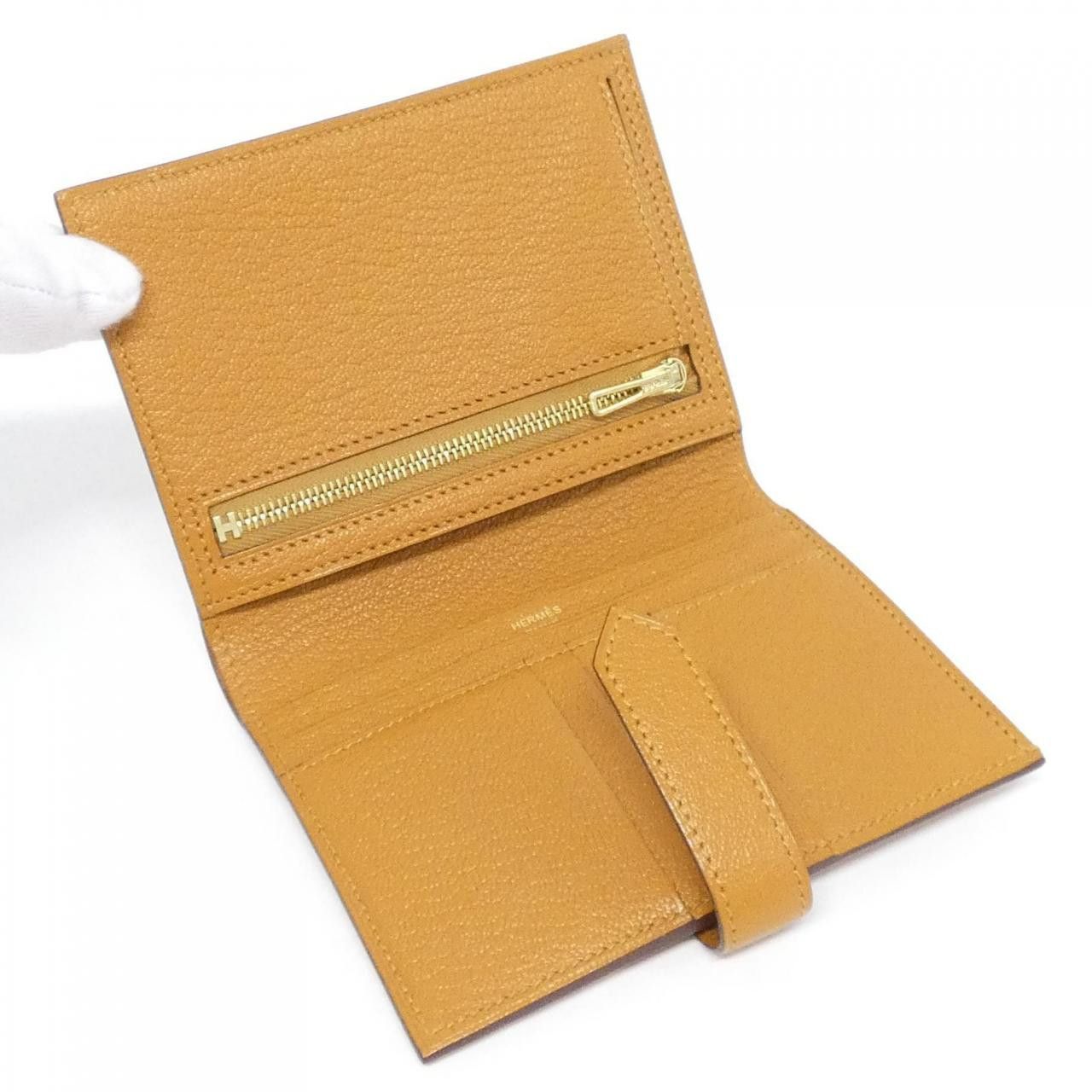 Hermes Hermes Hermes Bearn Compact Chevre Wallet Leather Short Wallet U DUTY FREE for USA Size ONE SIZE - 6 Thumbnail