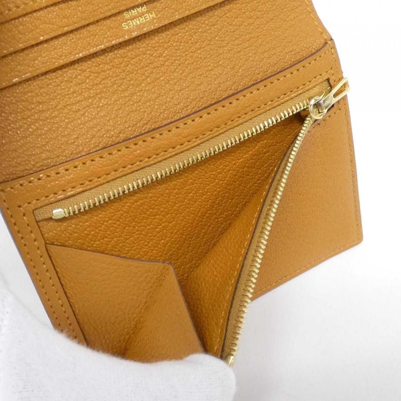 Hermes Hermes Hermes Bearn Compact Chevre Wallet Leather Short Wallet U DUTY FREE for USA Size ONE SIZE - 7 Thumbnail