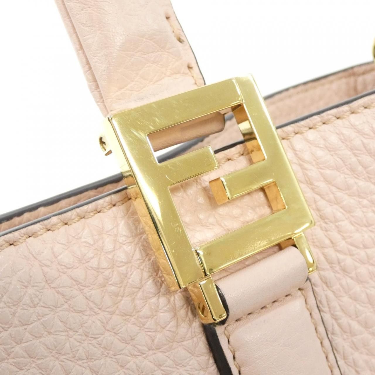 Fendi Fendi Fendi Selleria FF Tote Small Calf Tote Bag Leather Tote Bag 8BH367SFR DUTY FREE for USA Size ONE SIZE - 7 Thumbnail