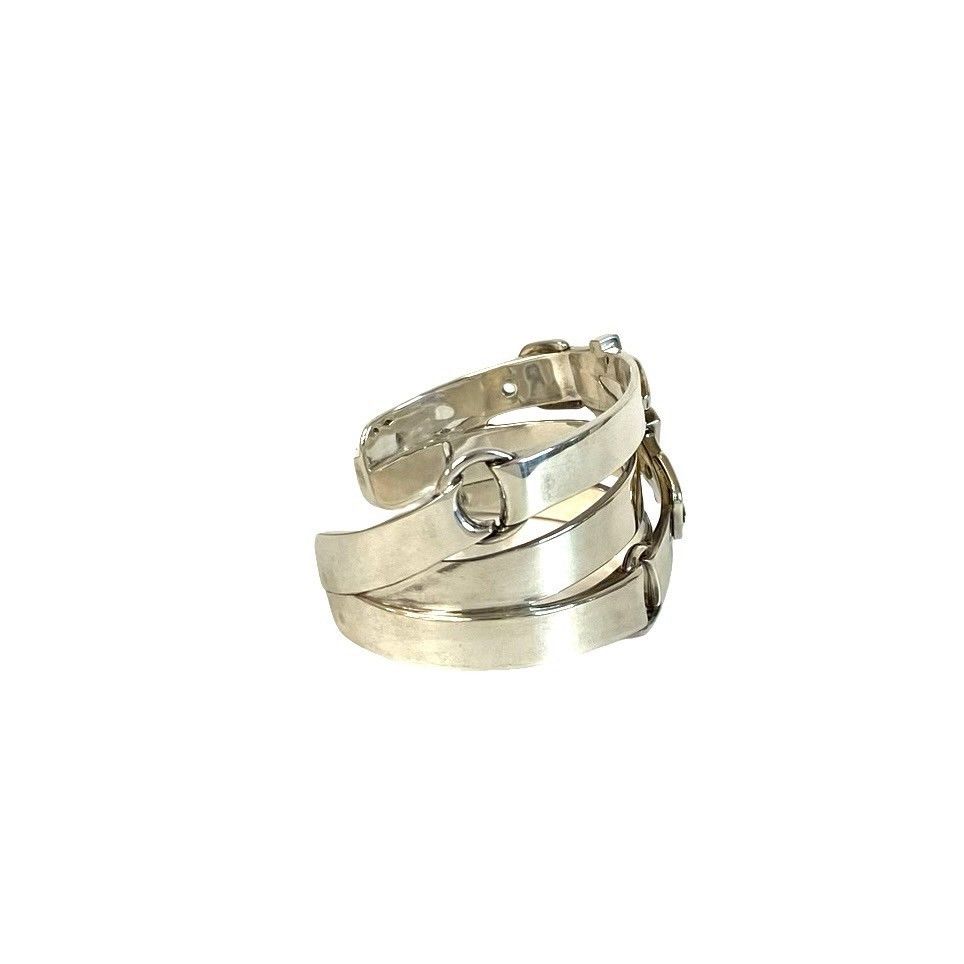 Hermes Hermes Hermes Cinture Silver Bracelet Precious Metal Bangle DUTY FREE for USA Size ONE SIZE - 6 Thumbnail