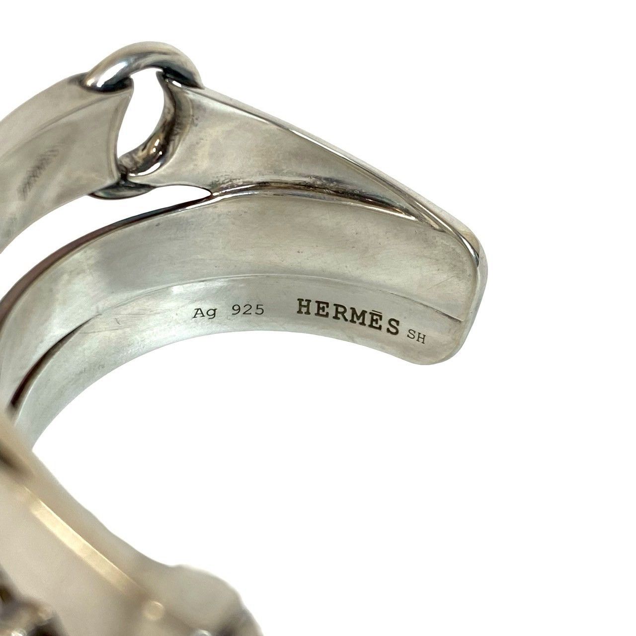 Hermes Hermes Hermes Cinture Silver Bracelet Precious Metal Bangle DUTY FREE for USA Size ONE SIZE - 4 Thumbnail