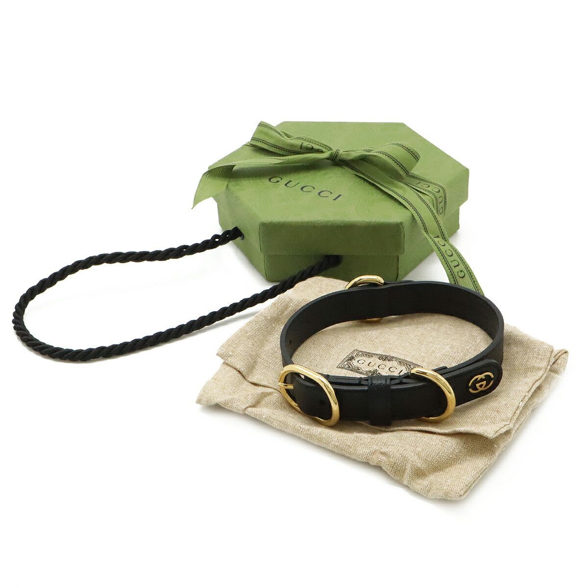 Gucci Gucci Gucci Interlocking G Leather Pet Collar Leather Pet Collar 692943 DUTY FREE for USA Size ONE SIZE - 8 Thumbnail