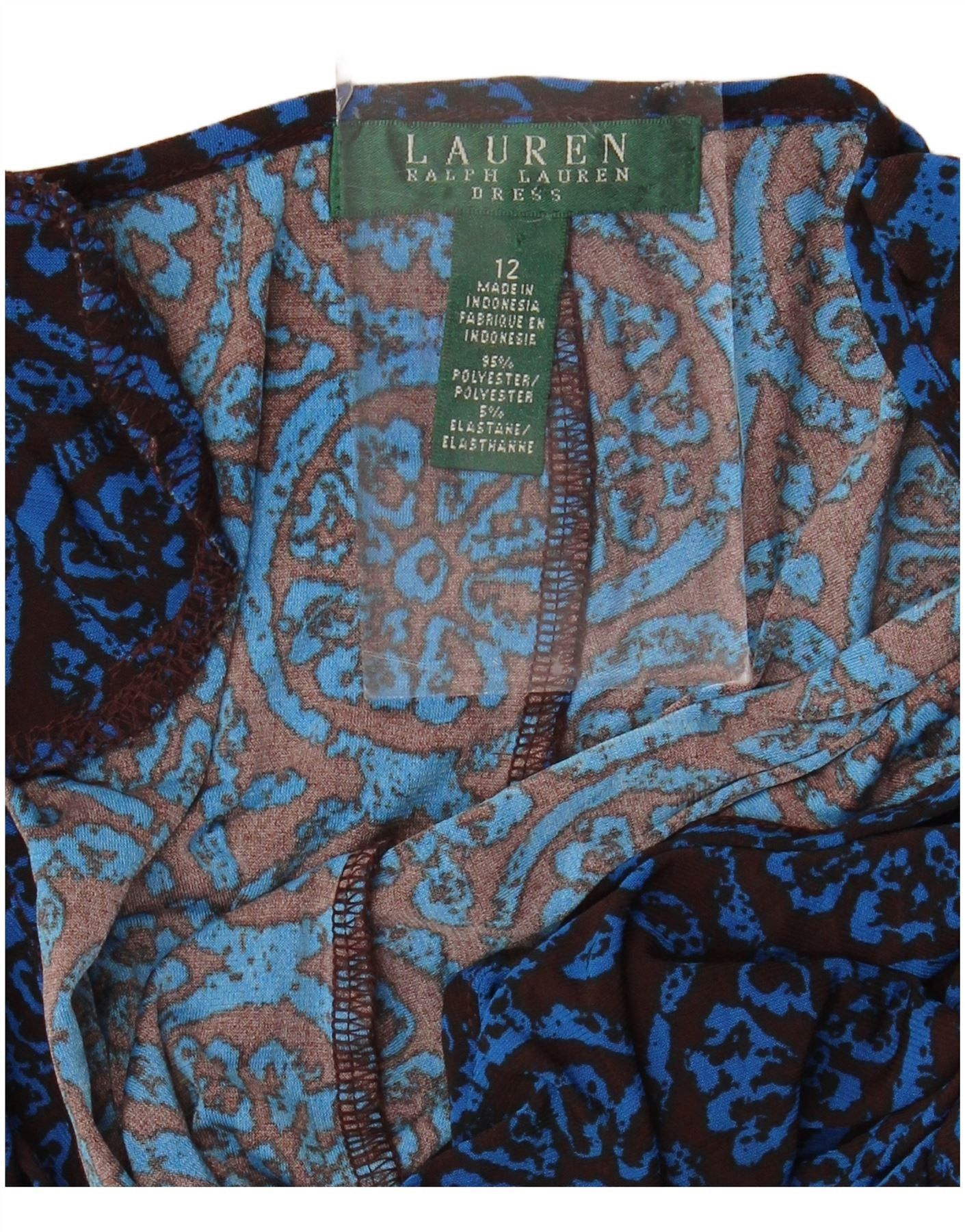 Ralph Lauren Womens Sleeveless Sheath Dress US 12 Large Blue Floral Size M / US 6-8 / IT 42-44 - 3 Thumbnail