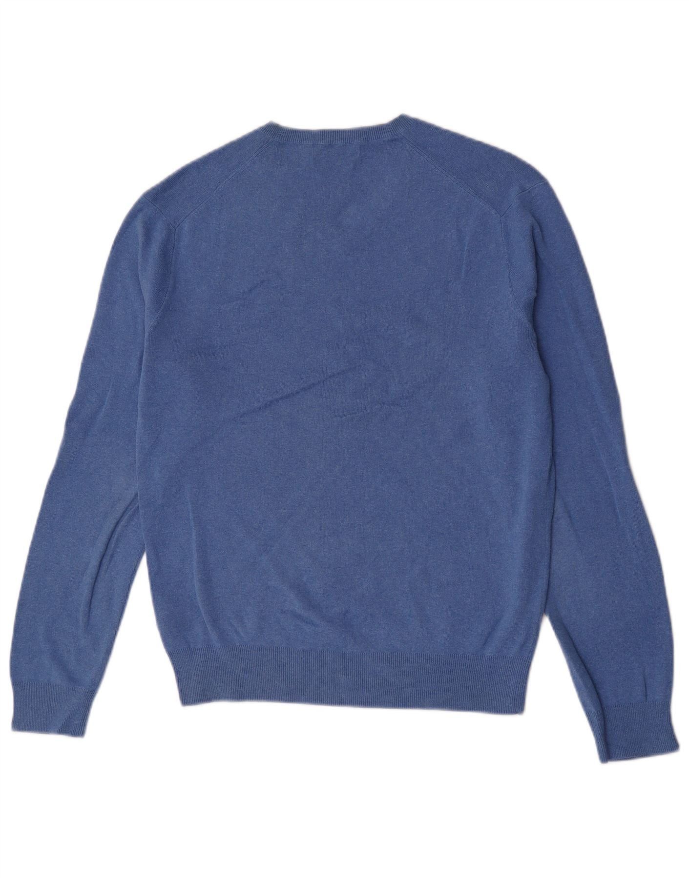 Polo Ralph Lauren Mens V-Neck Jumper Sweater Small Blue Cotton Size US M / EU 48-50 / 2 - 2 Thumbnail