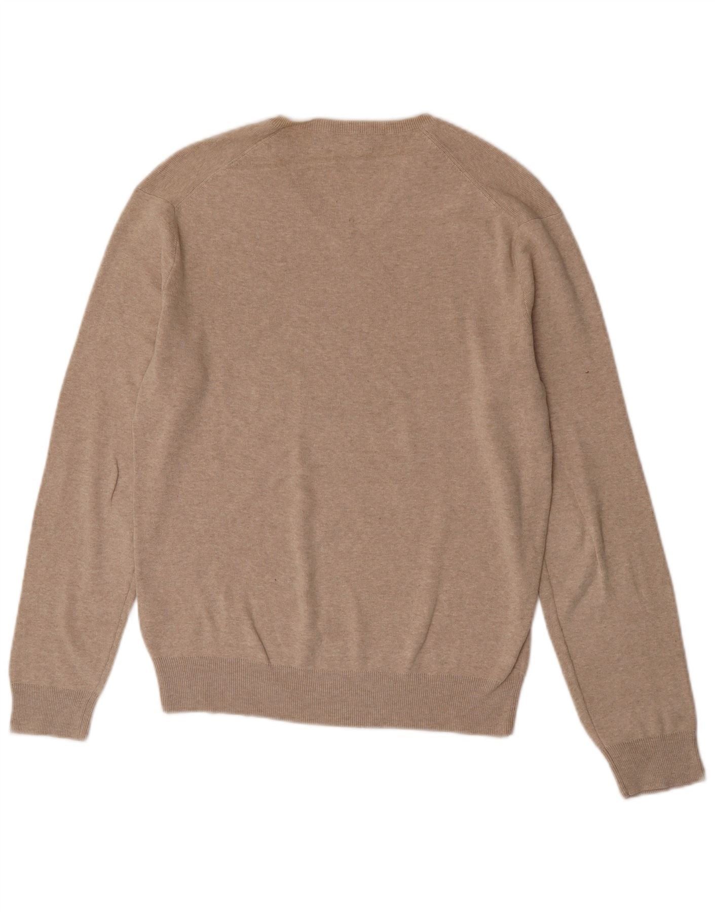 Polo Ralph Lauren Mens Regular Fit V-Neck Jumper Sweater Small Beige Cotton Size US L / EU 52-54 / 3 - 2 Thumbnail