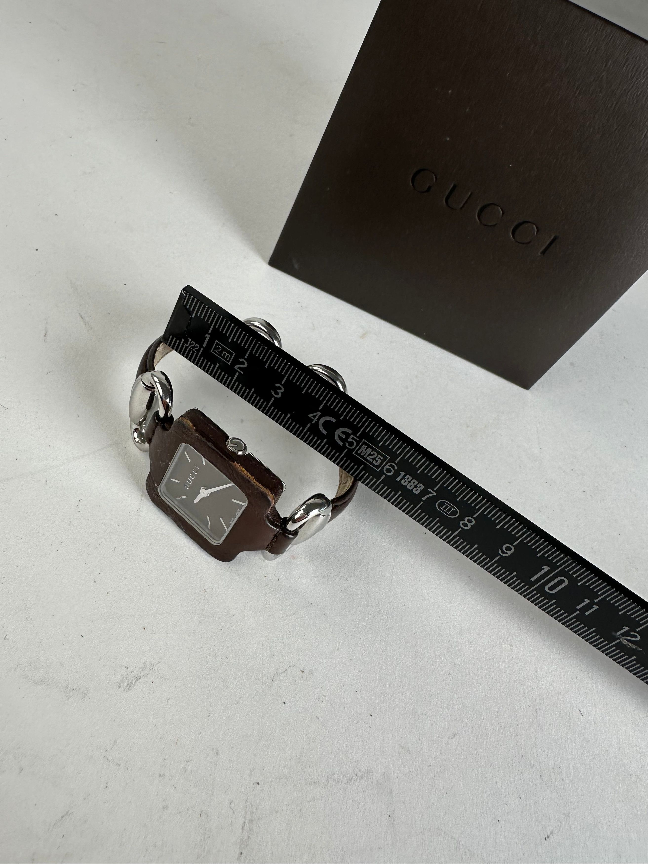 Gucci Vintage Horsebit Leather Steel Watch Black Silver Size ONE SIZE - 7 Thumbnail