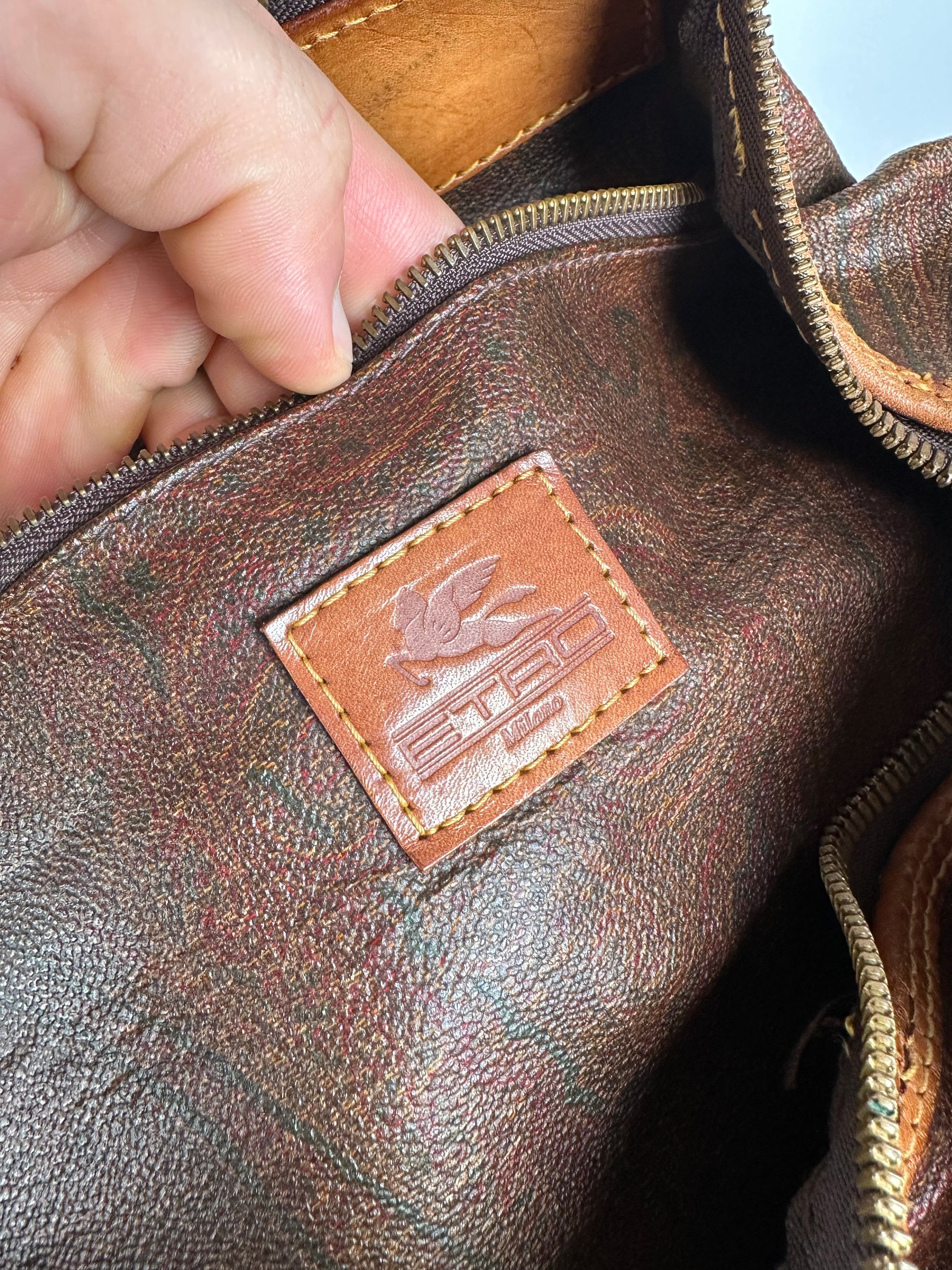 Etro Vintage Paisley Leather 2Way Duffel Bag Size ONE SIZE - 5 Thumbnail