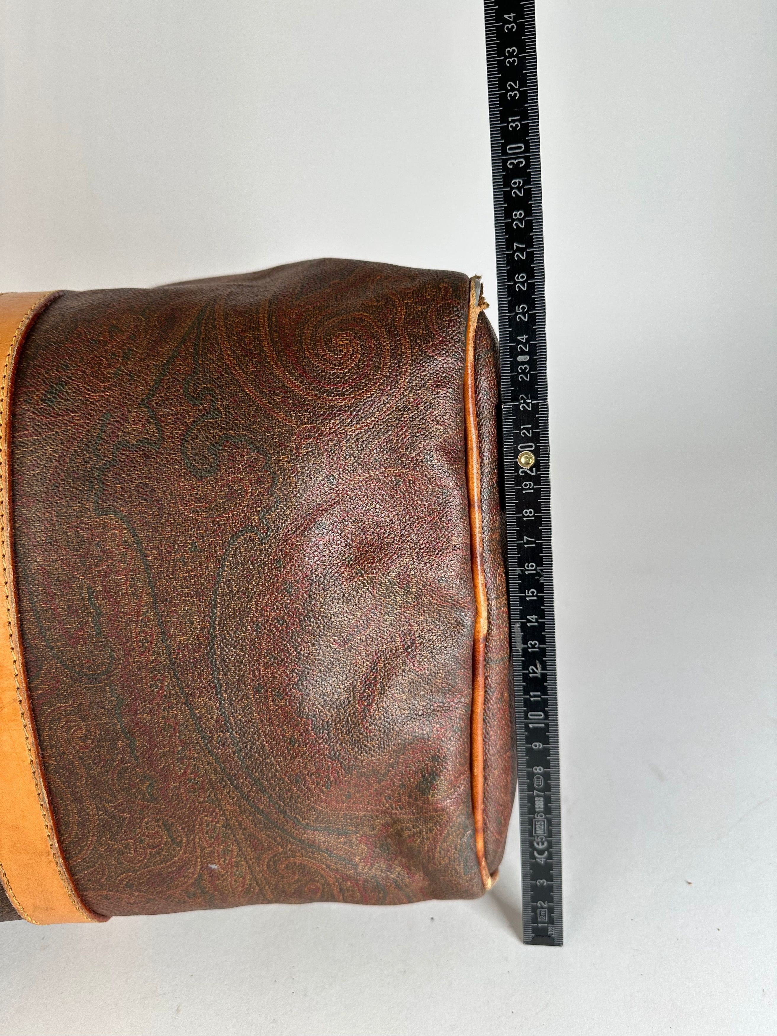 Etro Vintage Paisley Leather 2Way Duffel Bag Size ONE SIZE - 13 Thumbnail