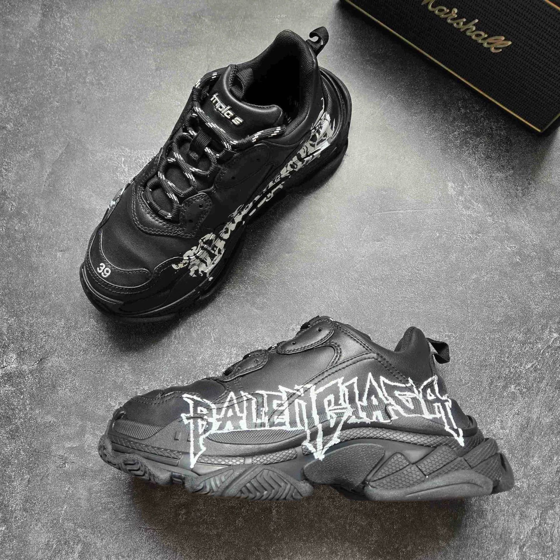 Balenciaga Balenciaga Graphic Black Lowtop Sneakers S Men Size US 10 / EU 43 - 4 Thumbnail