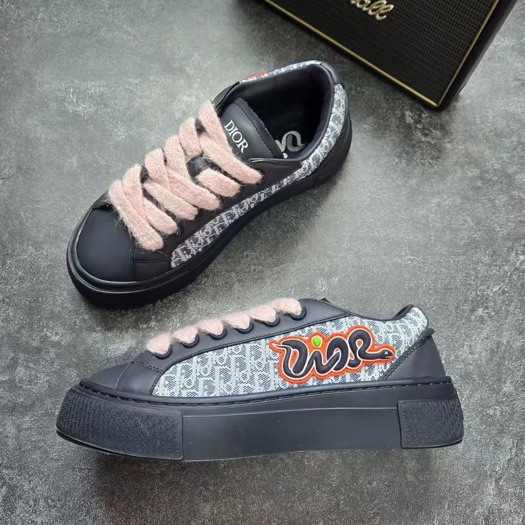 Dior Dior Collab Limited Blue Lowtop Sneakers 37 Women Size US 6.5 / IT 36.5 - 4 Thumbnail