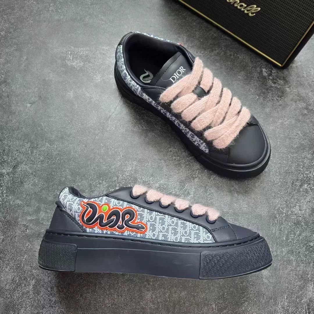 Dior Dior Collab Limited Blue Lowtop Sneakers 37 Women Size US 6.5 / IT 36.5 - 5 Thumbnail