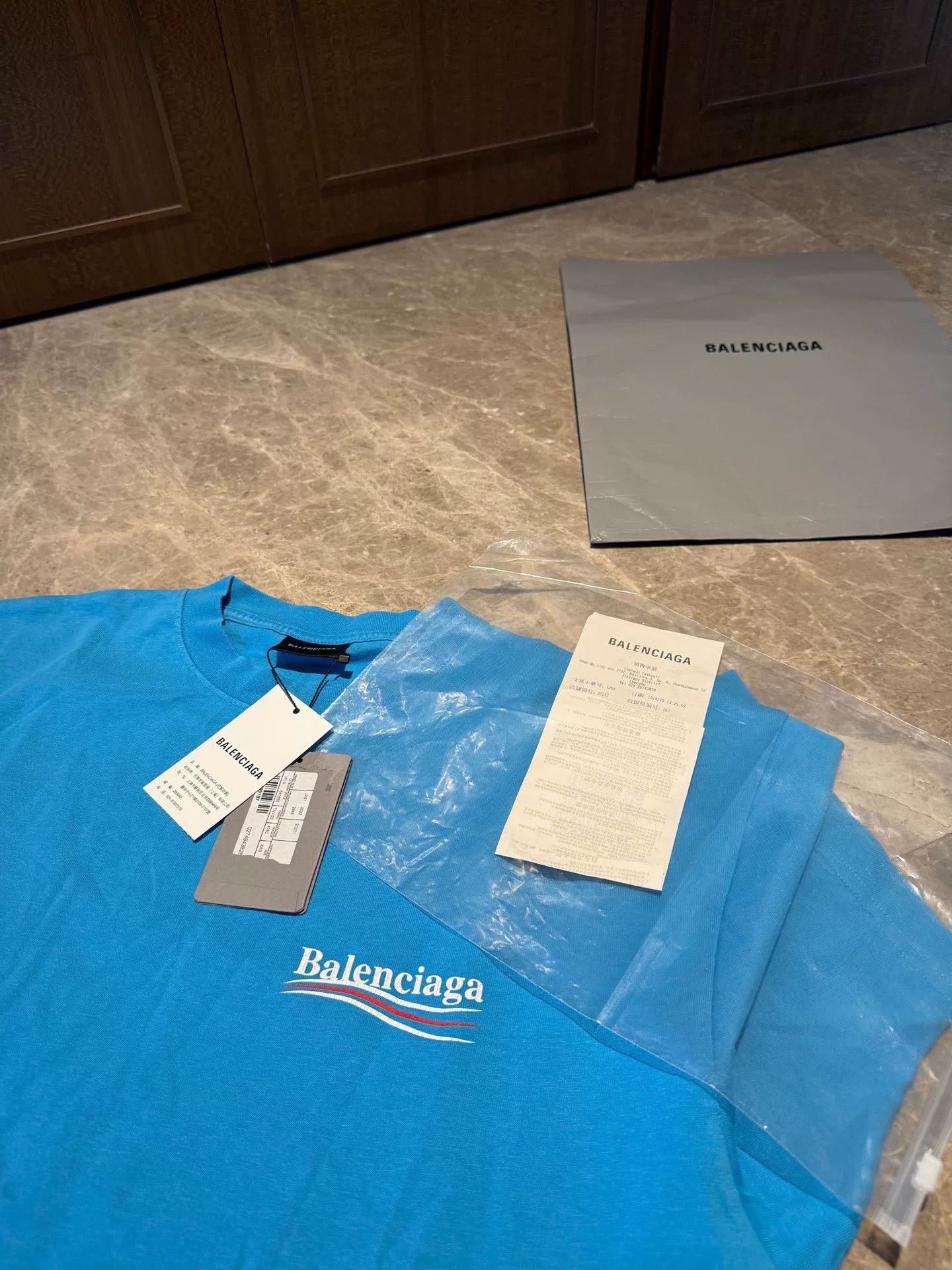 Balenciaga Balenciaga Retro Blue T-Shirt XXS Women Size XXS / US 00 / IT 34 - 3 Thumbnail
