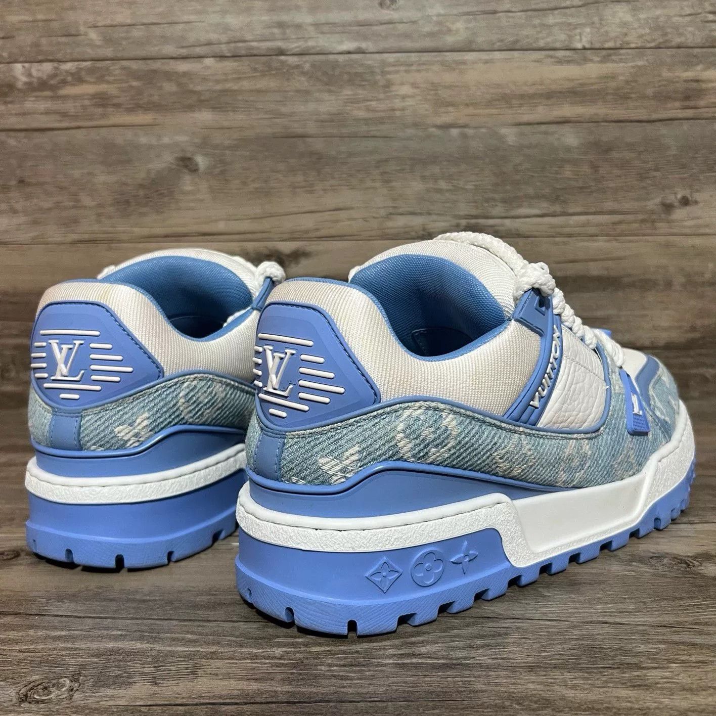 Louis Vuitton Louis Vuitton Training Denim Blue Lowtop Sneakers 42 Men Size US 9 / EU 42 - 3 Thumbnail
